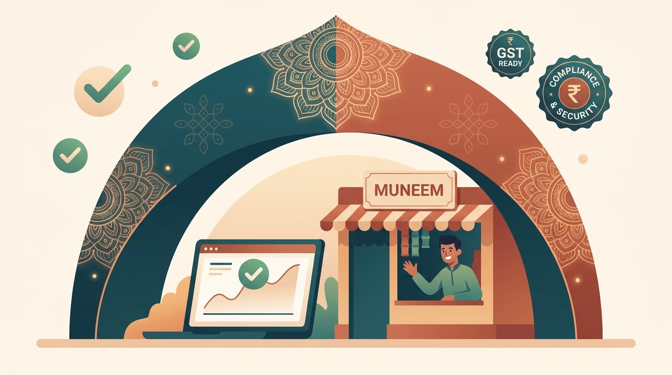 Muneem compliance and security illustration