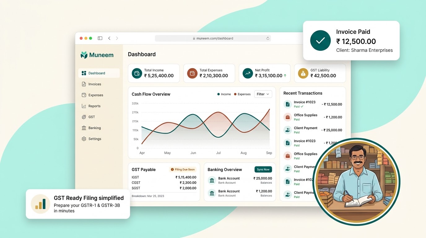 Muneem dashboard preview